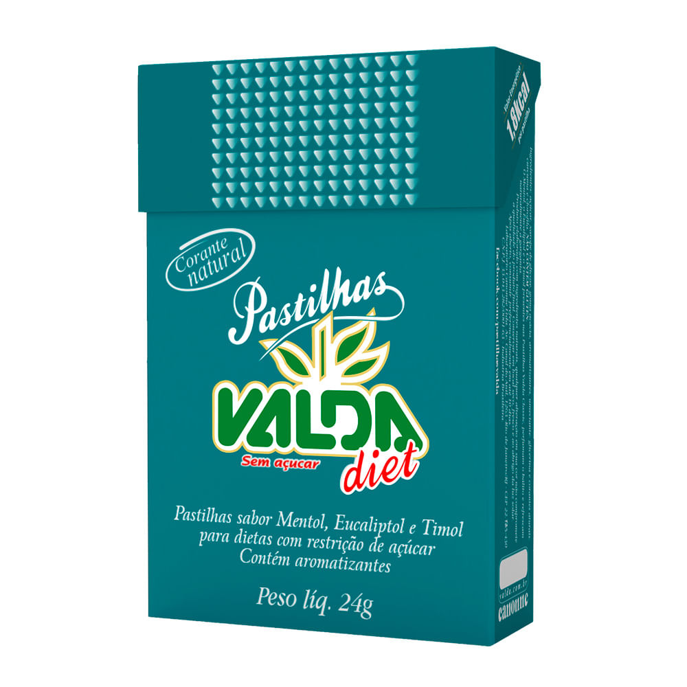 Pastilhas Valda Diet 24G 12Un - Valda preço